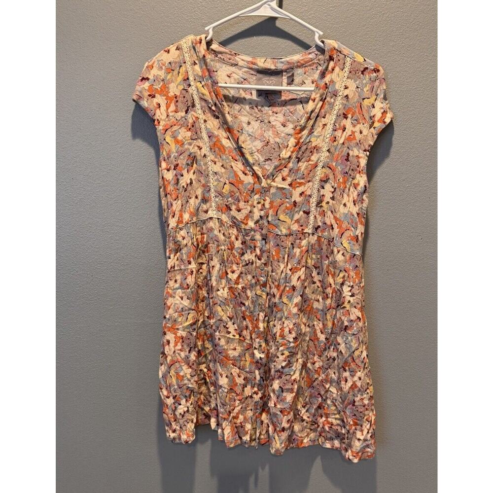 Vanessa Virginia Anthropologie Button down Tunic Women's XS Multicolor